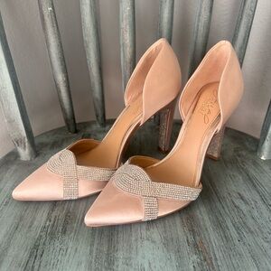 Jewel Badgley Mischka Rhinestone Heels Pumps